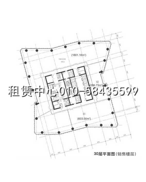 北京财富中心30F平面图