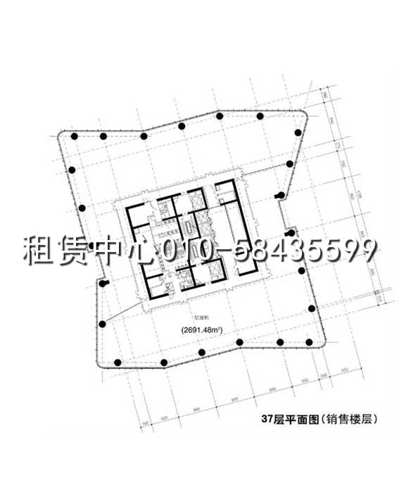 北京财富中心37F平面图